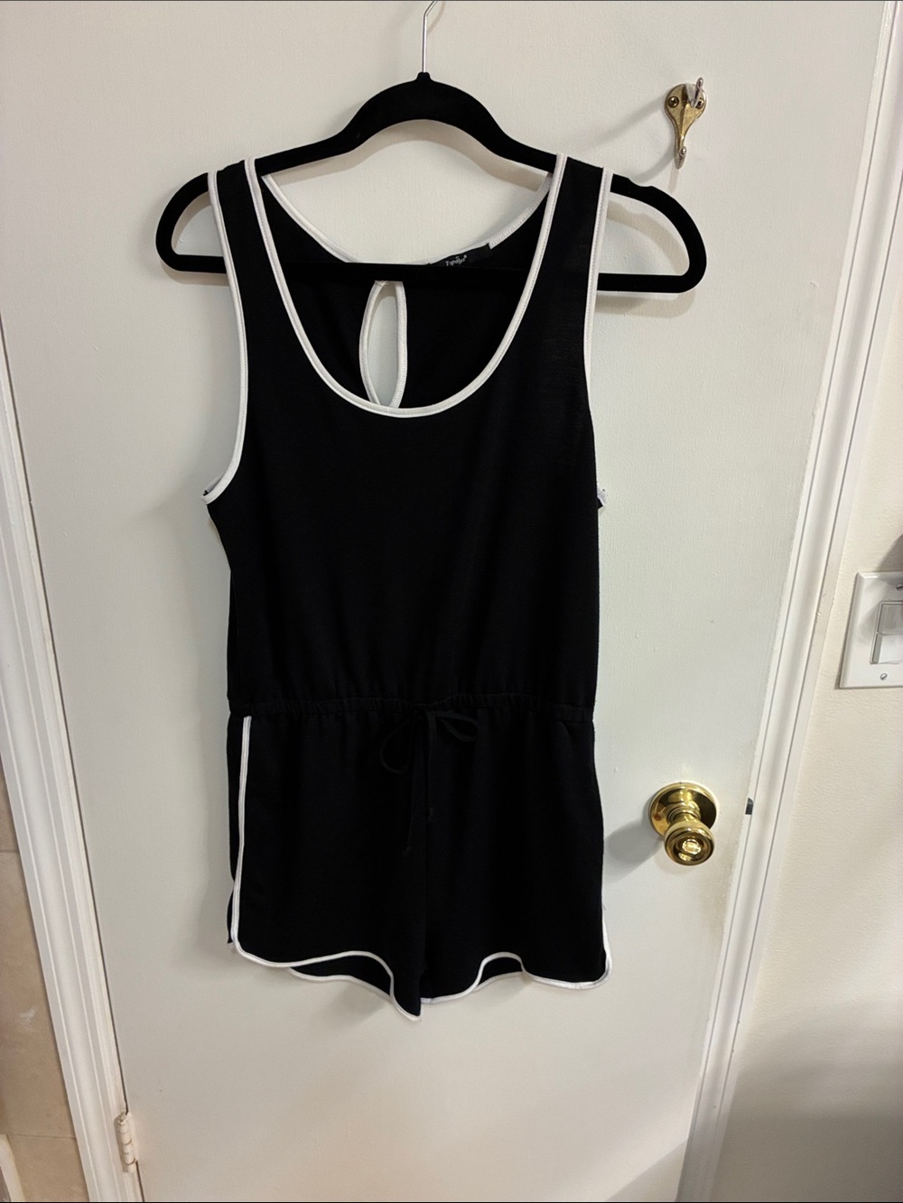 Papaya Black Romper with White Trim Sz L